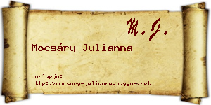 Mocsáry Julianna névjegykártya