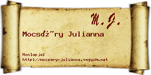 Mocsáry Julianna névjegykártya