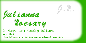 julianna mocsary business card